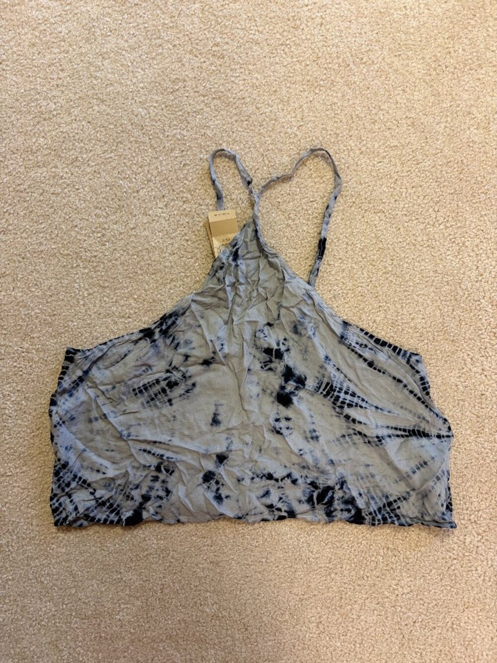 Ladies American Eagle spaghetti strap cropped tie-dye top size medium NWT